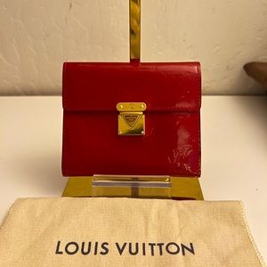LV patent leather medium size trifold wallet
